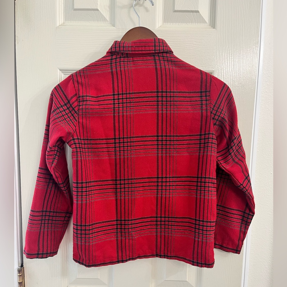 Blake Shelton Lands End Red Plaid Flannel Boys Size 8 - Picture 3 of 8